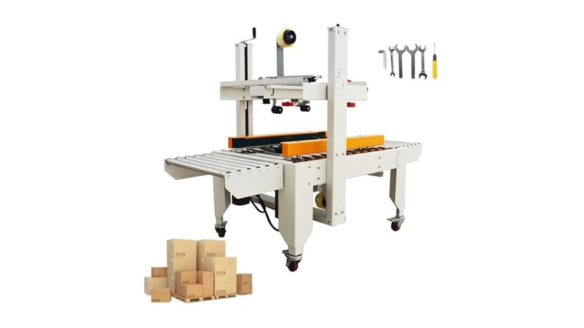 Carton sealer product image for case taper service and tape-head support